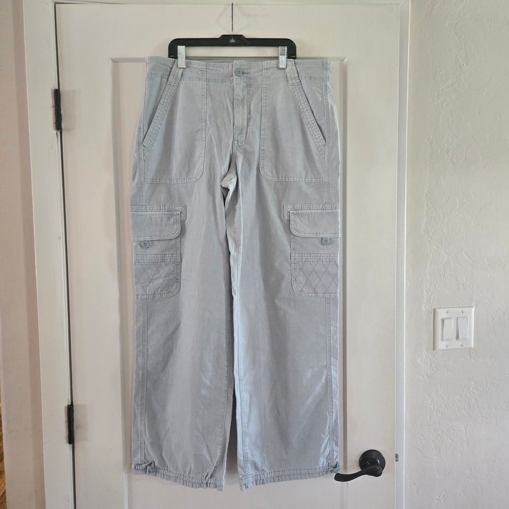 American Eagle Jogger Womans 31 Baggy Cargo Pants High Rise Stretch Blue NWT - Picture 5 of 9